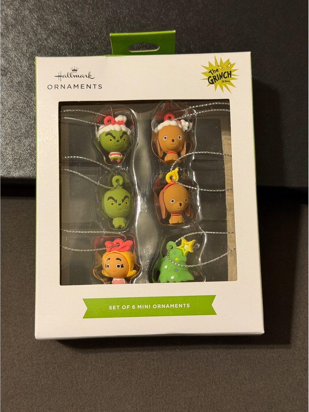 New Hallmark The Grinch Set Of 6 Mini Christmas Tree Ornaments Holidays Max